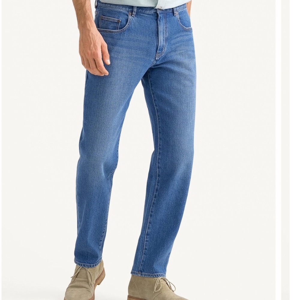 Proper Cloth Crosby Light Wash Indigo Stretch Denim